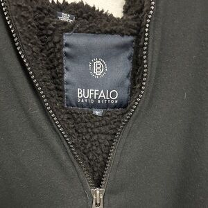 Buffalo David Bitton Sherpa fleece lined Charcoal Zip-Up Jacket